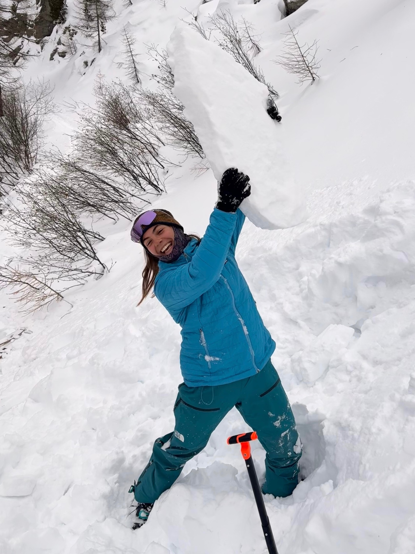 Martina Leone durante un'uscita sulla neve